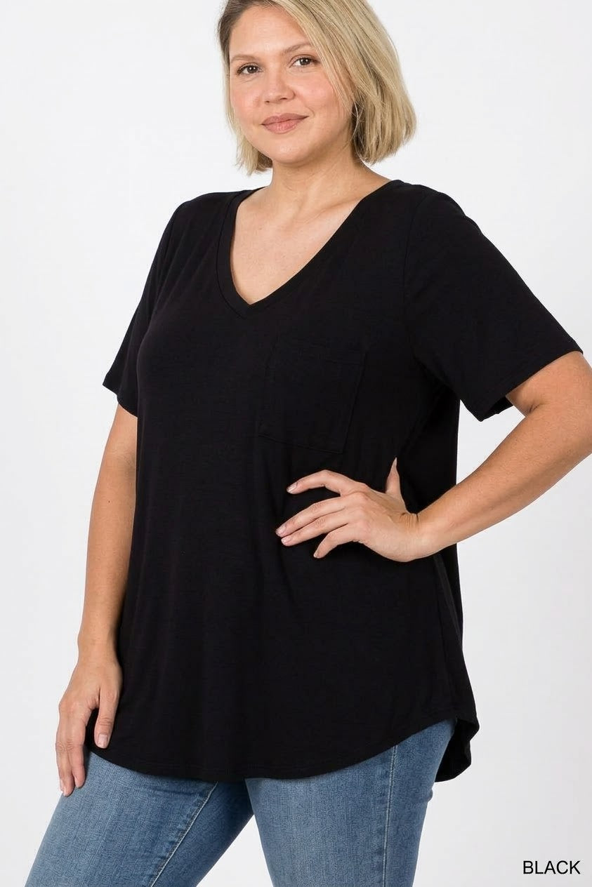 My Everyday Black Plus Top