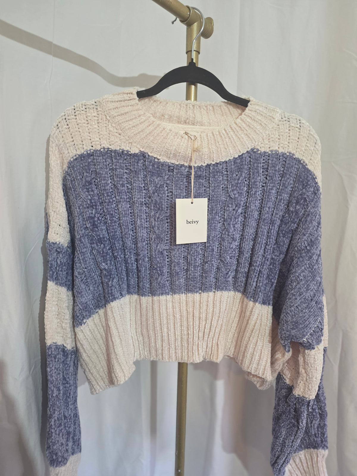 Blush & Sky Crop Sweater