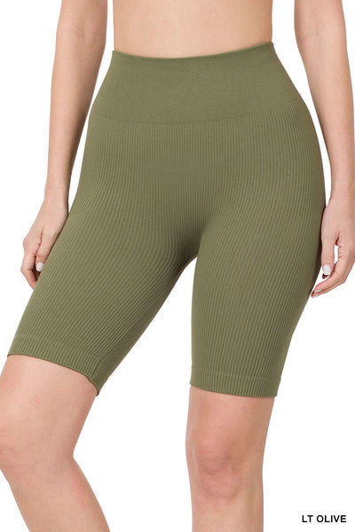 Olivia Seamless Ribbed Shorts