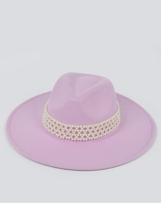 Lavender Pearls Fedora