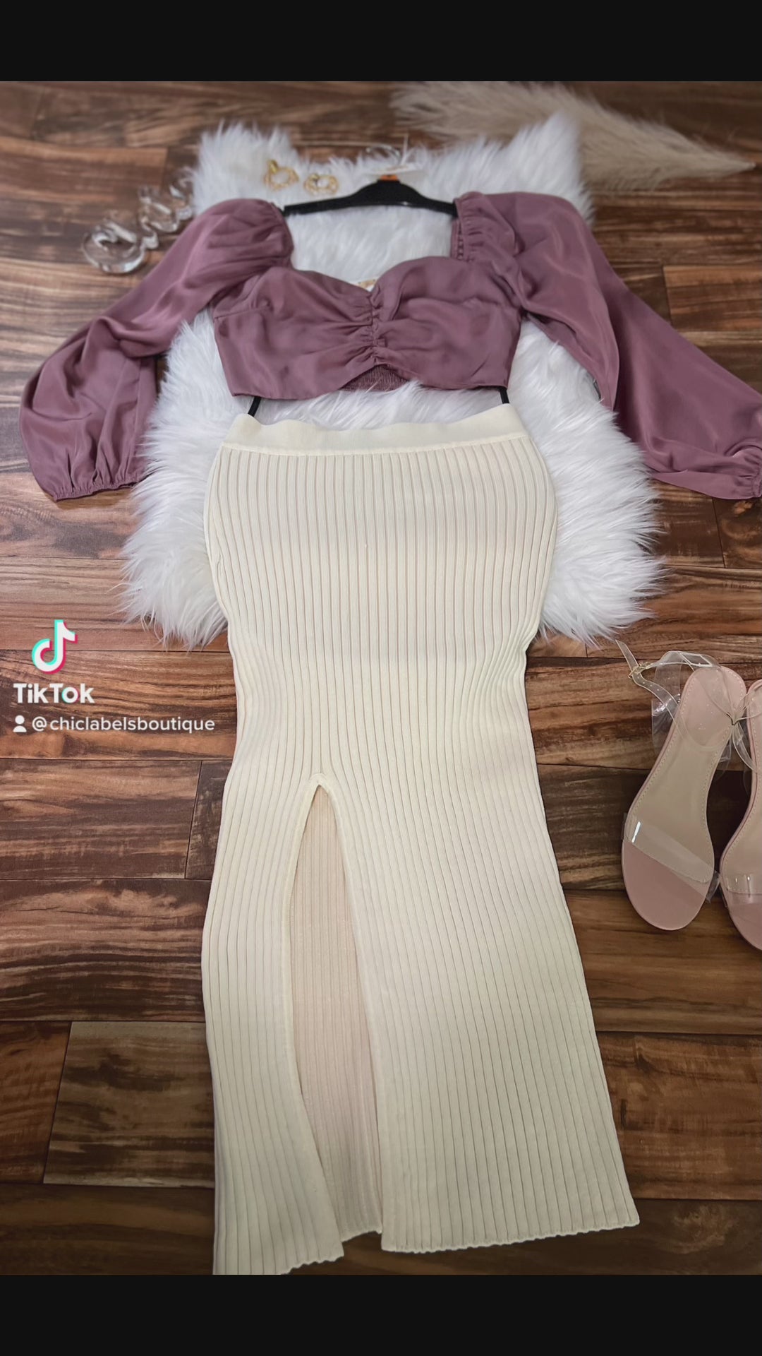 Luxe High Ribbed MIDI Skirt