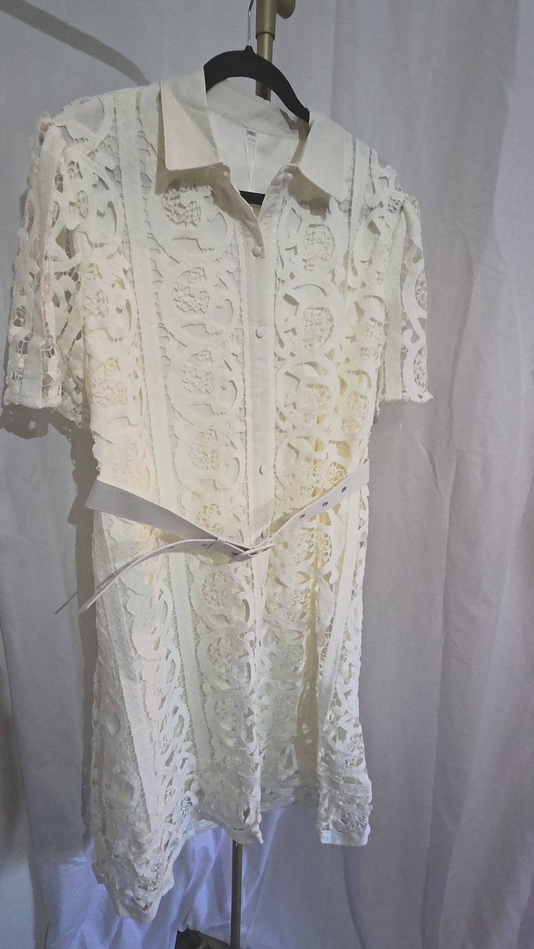 Vintage Romance Cotton Lace in Ivory Dress