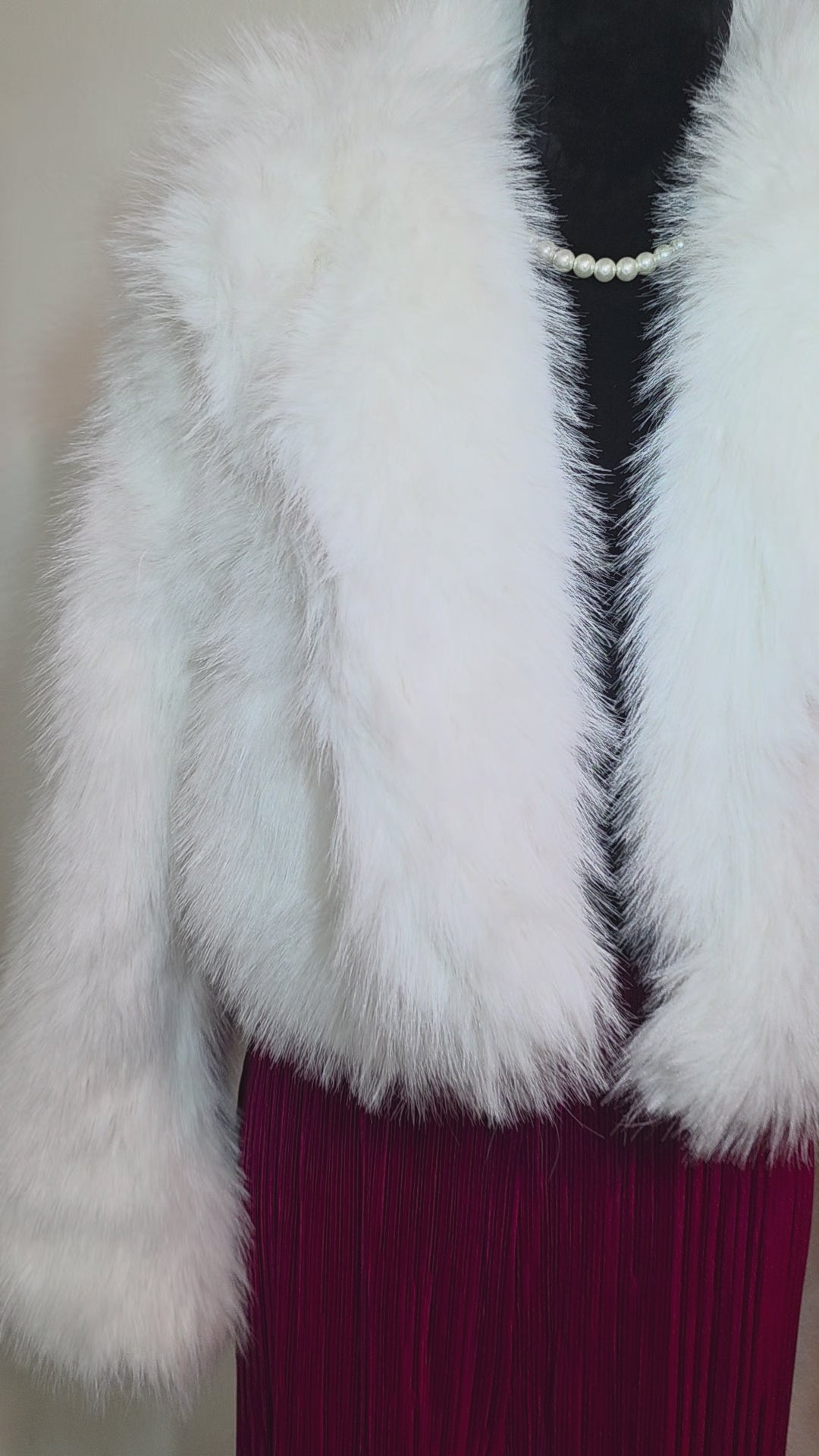 Snow White Faux Fur Crop Coat
