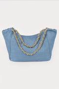 The Classic Denim Chain Tote Bag