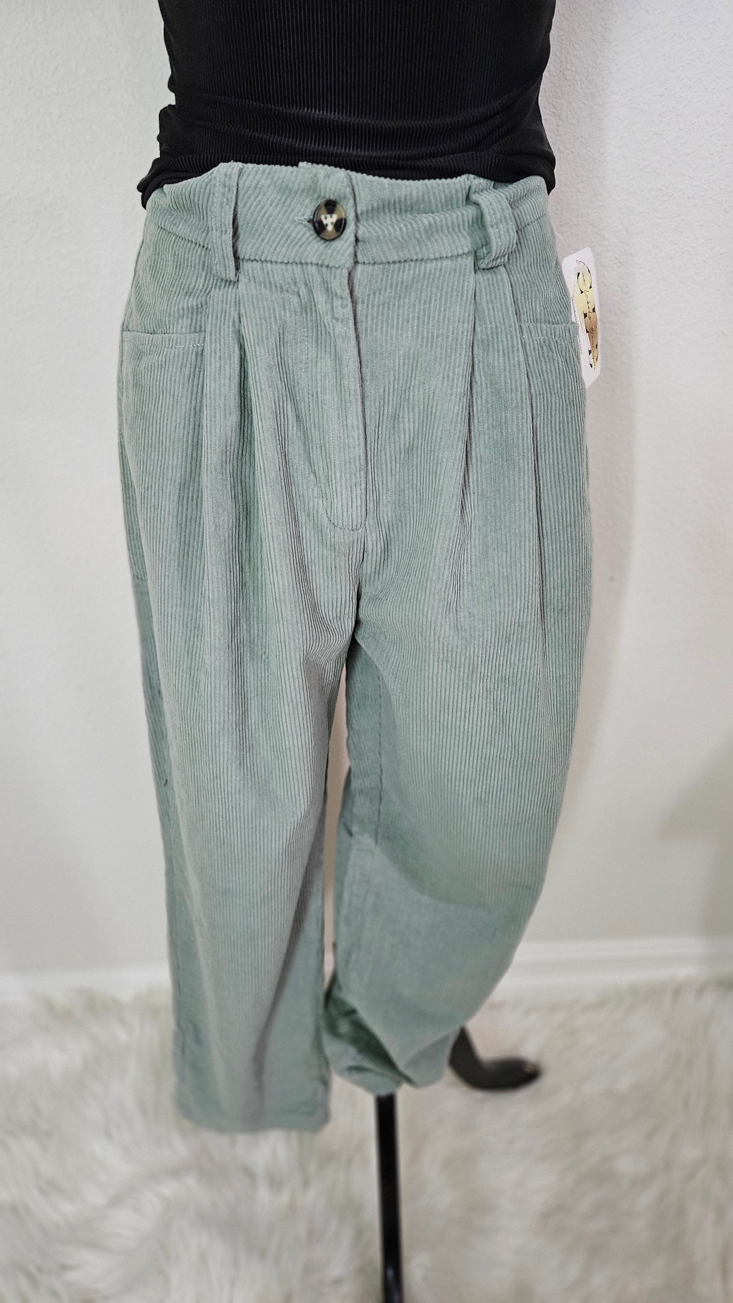 Corduroy Straight Leg Pants