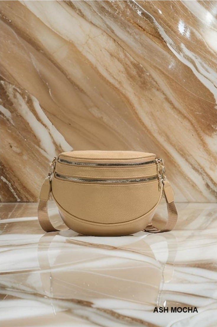 Ash Double Zipper Bum Bag