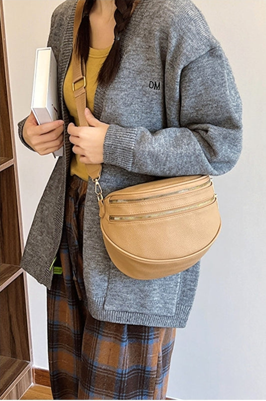 Ash Double Zipper Bum Bag
