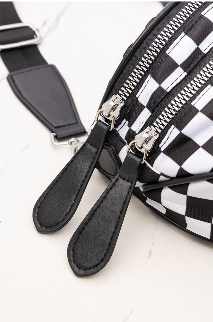 Black Checkered Bum Bag