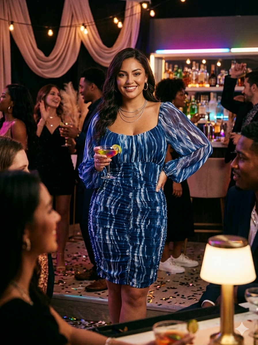Blue Marble Dress