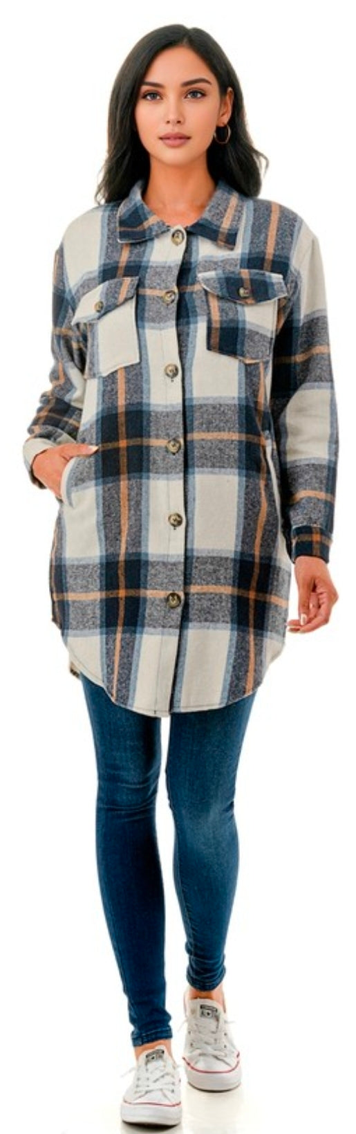 Blue Plaid Shacket