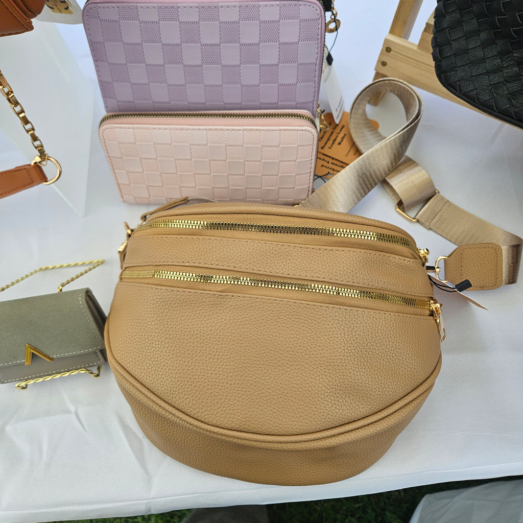Ash Double Zipper Bum Bag