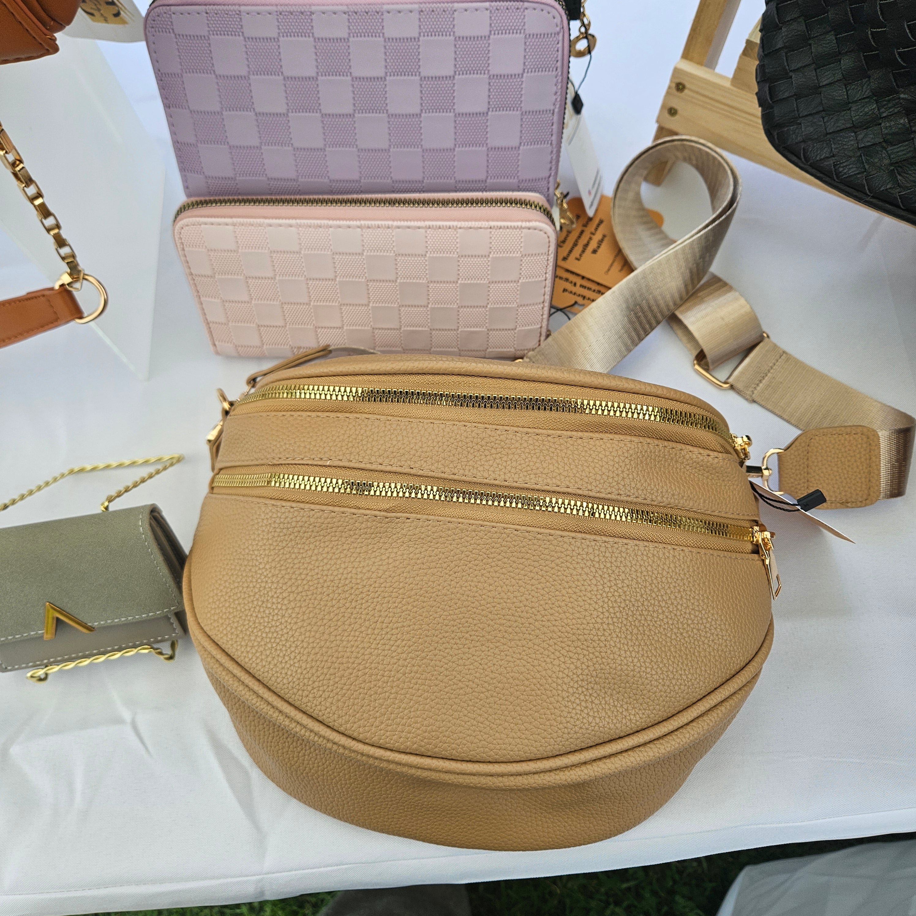 Ash Double Zipper Bum Bag