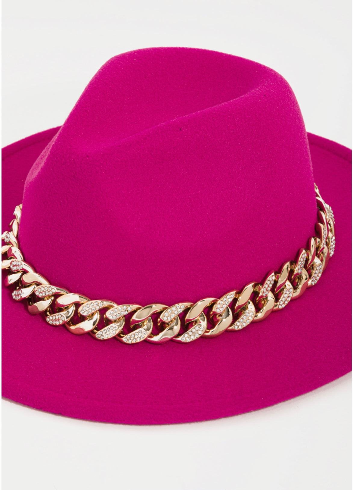 Pink & Gold Small Brim Fedora