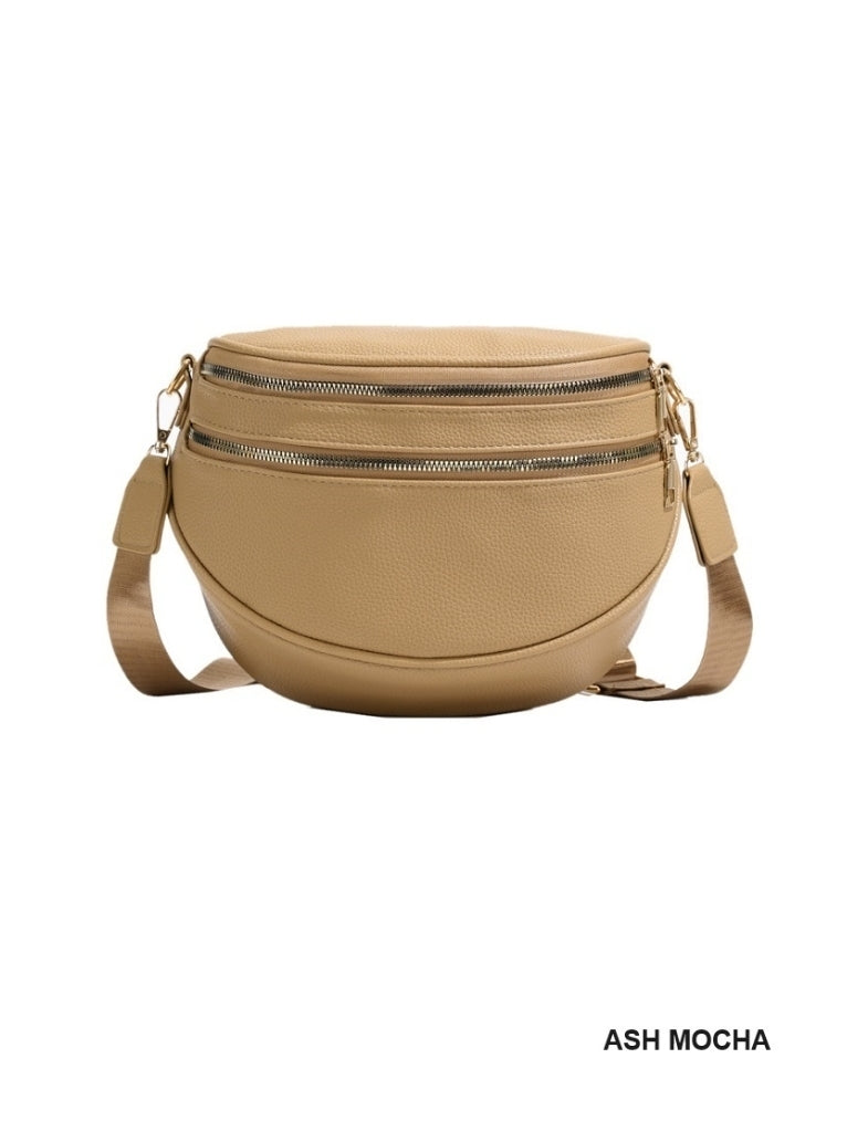 Ash Double Zipper Bum Bag