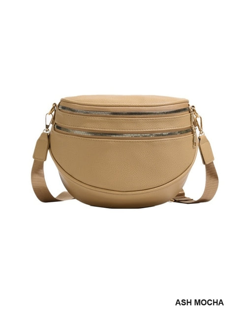 Ash Double Zipper Bum Bag