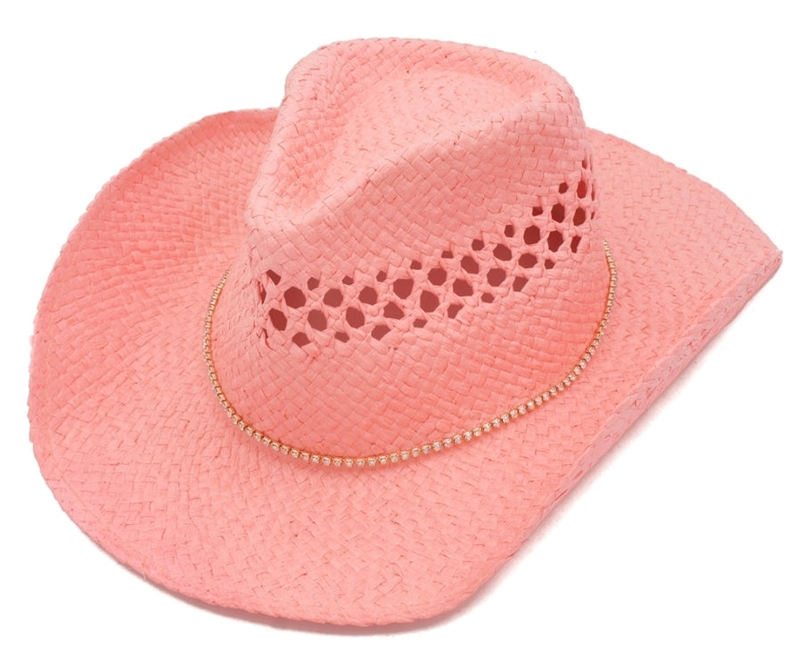 Miss Pink Cowboy Rhinestone Hat