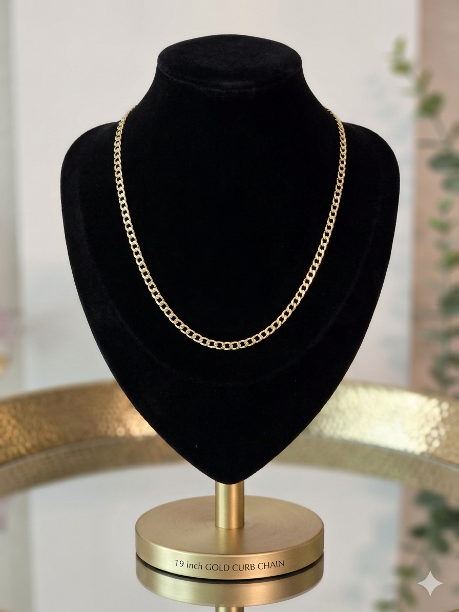 Dainty Gold curb Chain