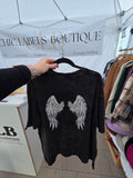 Cross Wings Rhinestone Tee