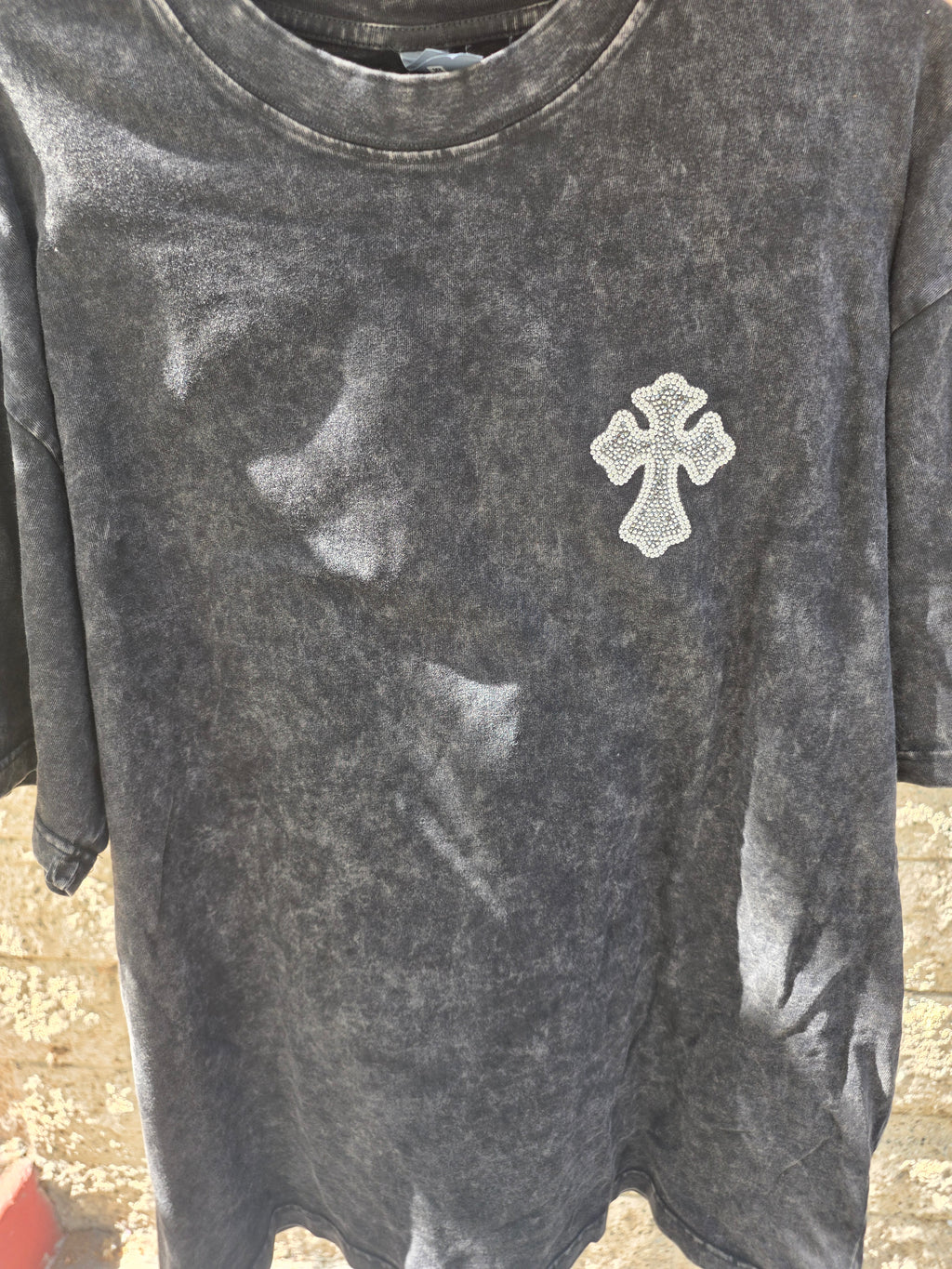 Cross Wings Rhinestone Tee