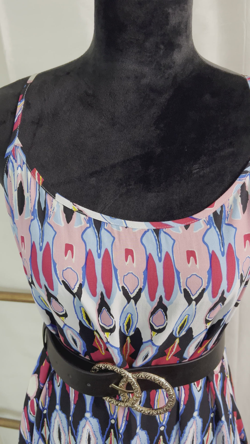 Abstract Spaghetti Dress