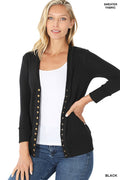 Black Cardigan 3/4 Sleeve