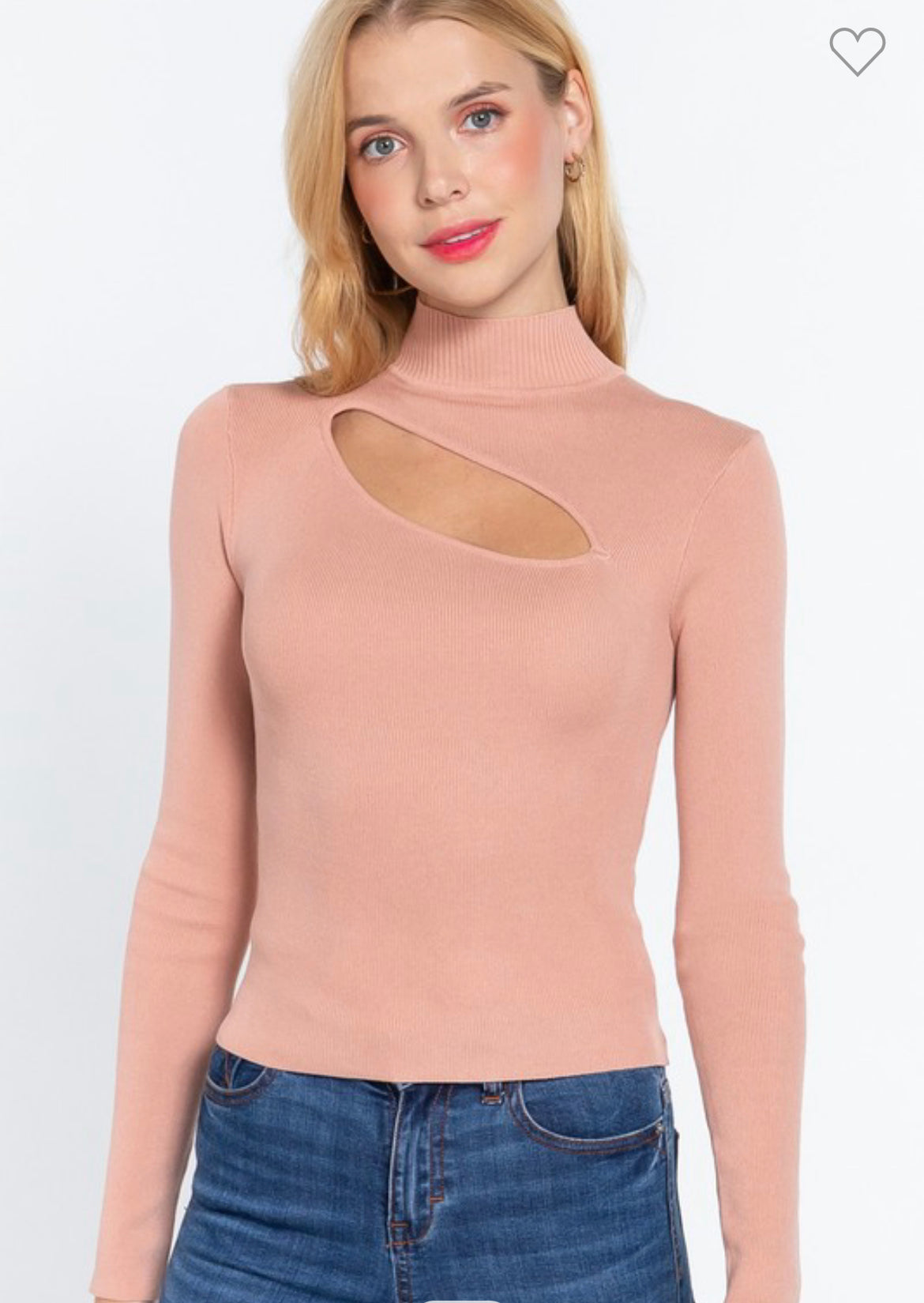 Blush Long Sleeve Sweater Top