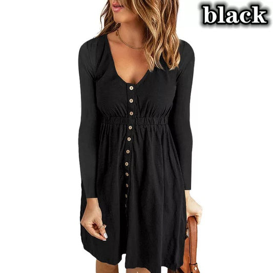 Long Sleeve Button Dress