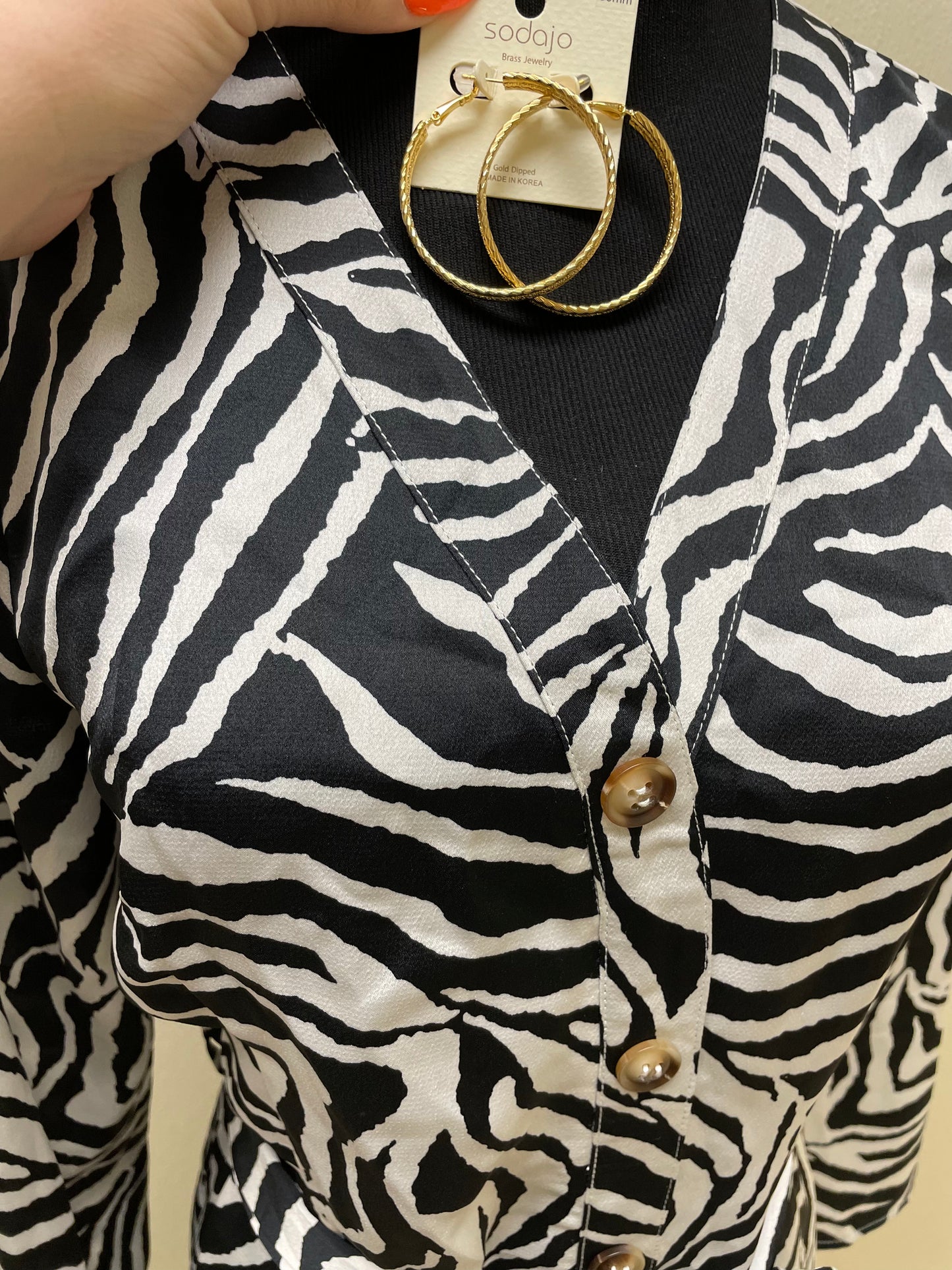 Zebra Satin Dress