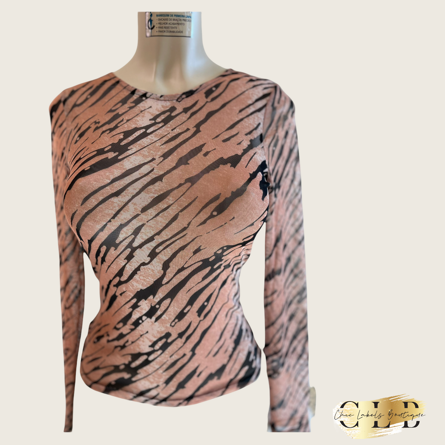 Tiger Sheer Top