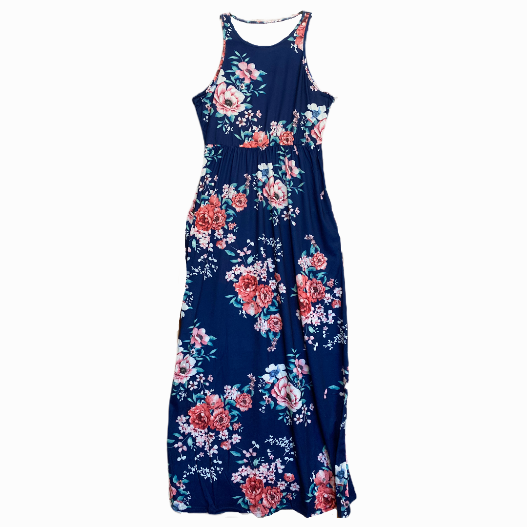 Blue Rose Maxi Dress