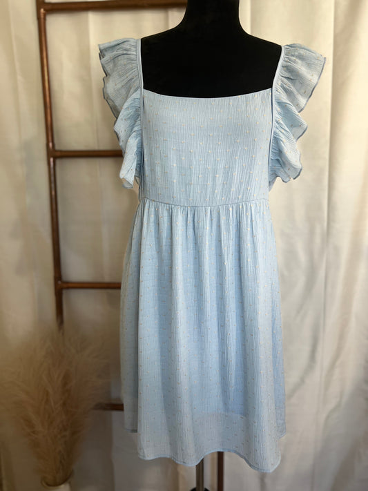 Skyline Flutter Sleeve Dress