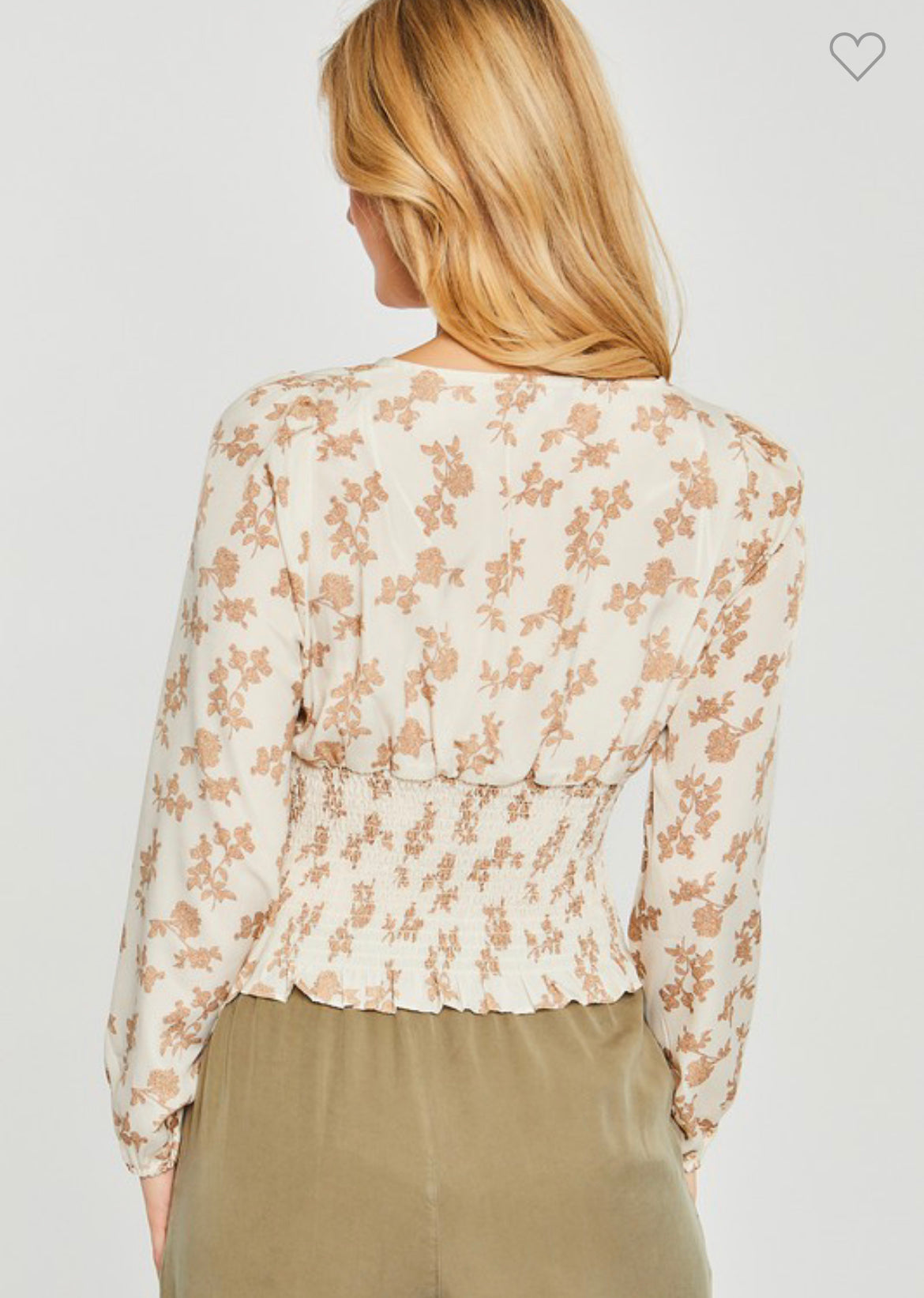 Ivory Floral Top