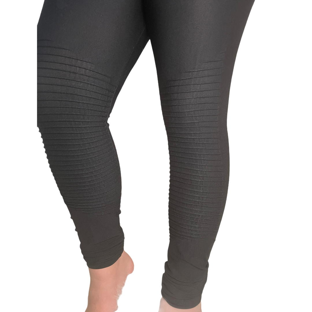 Moto Black Leggings