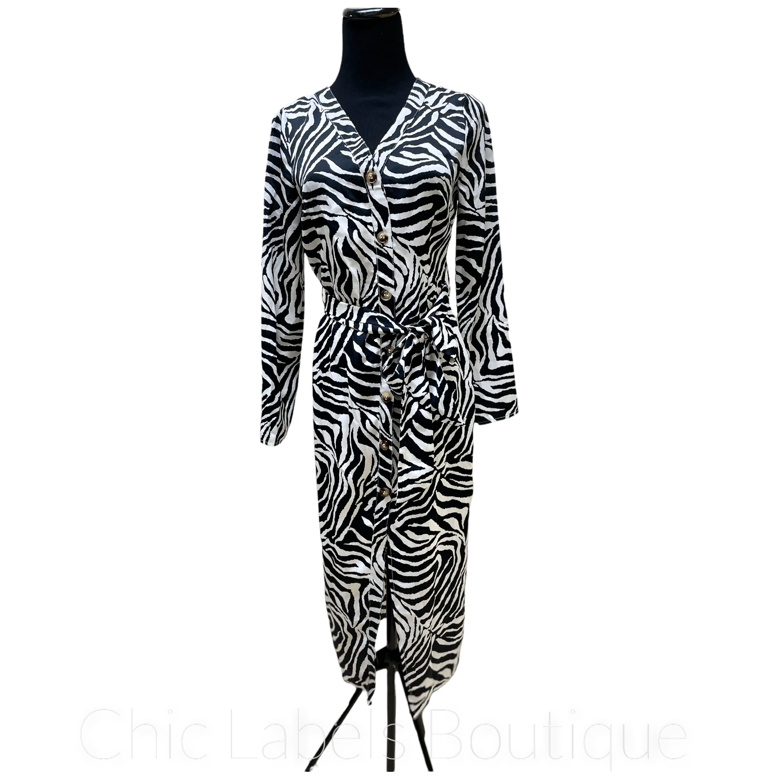 Zebra Satin Dress