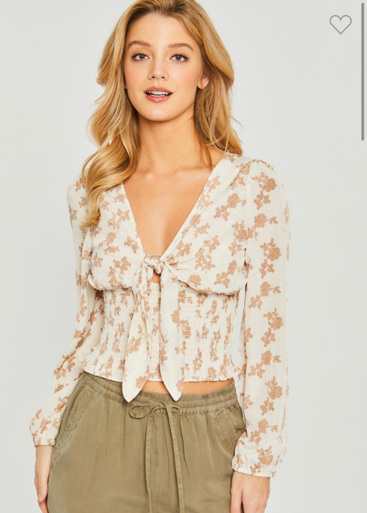 Ivory Floral Top