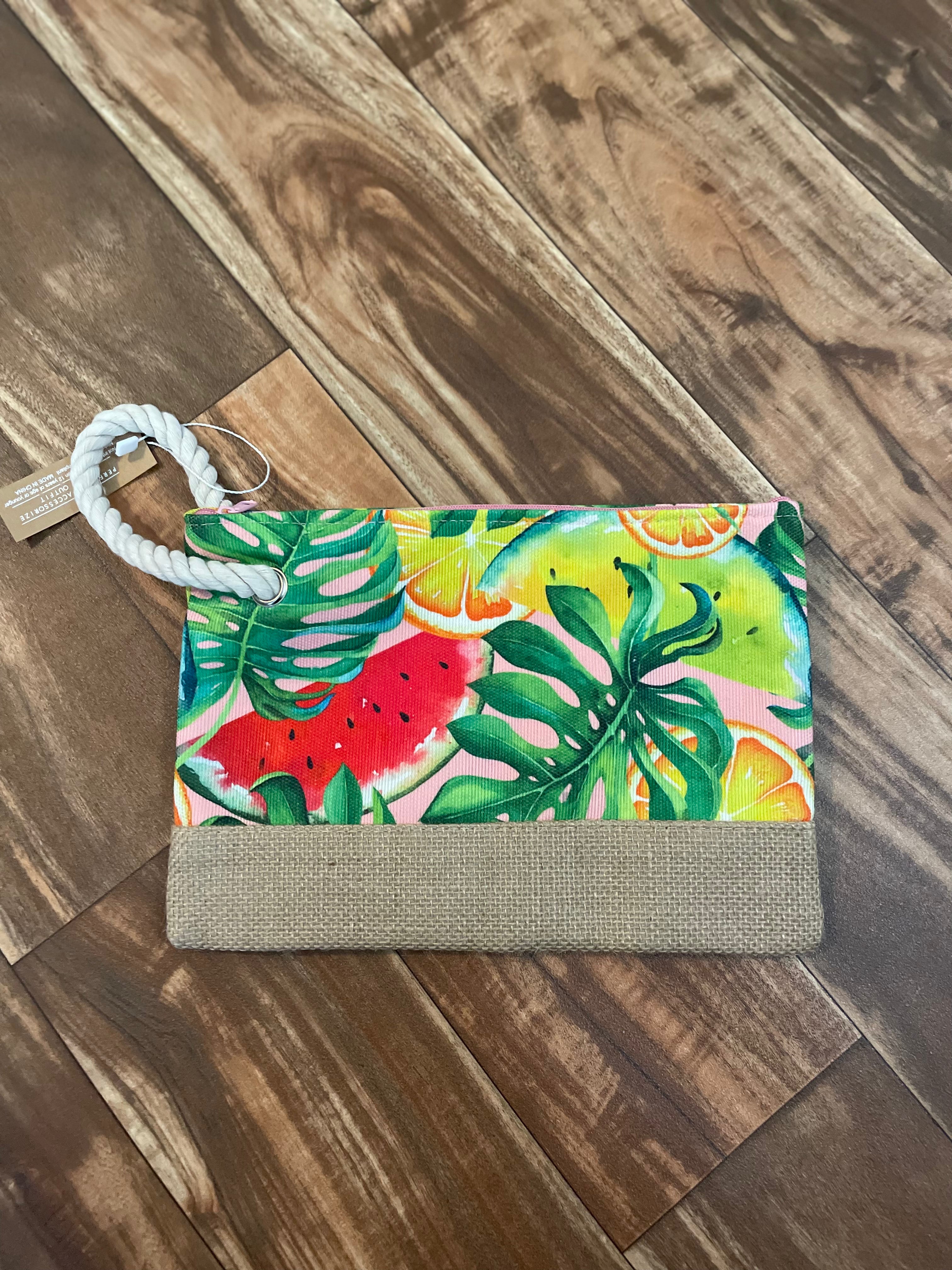 Watermelon Tropical Wristlet