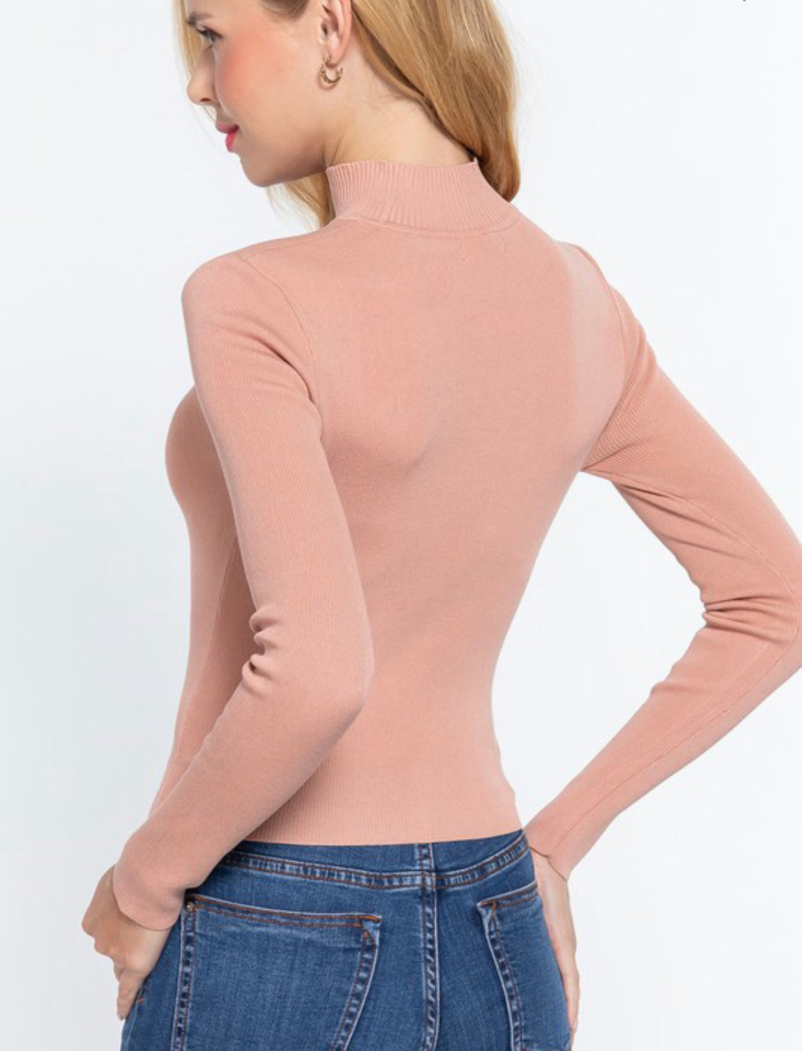 Blush Long Sleeve Sweater Top