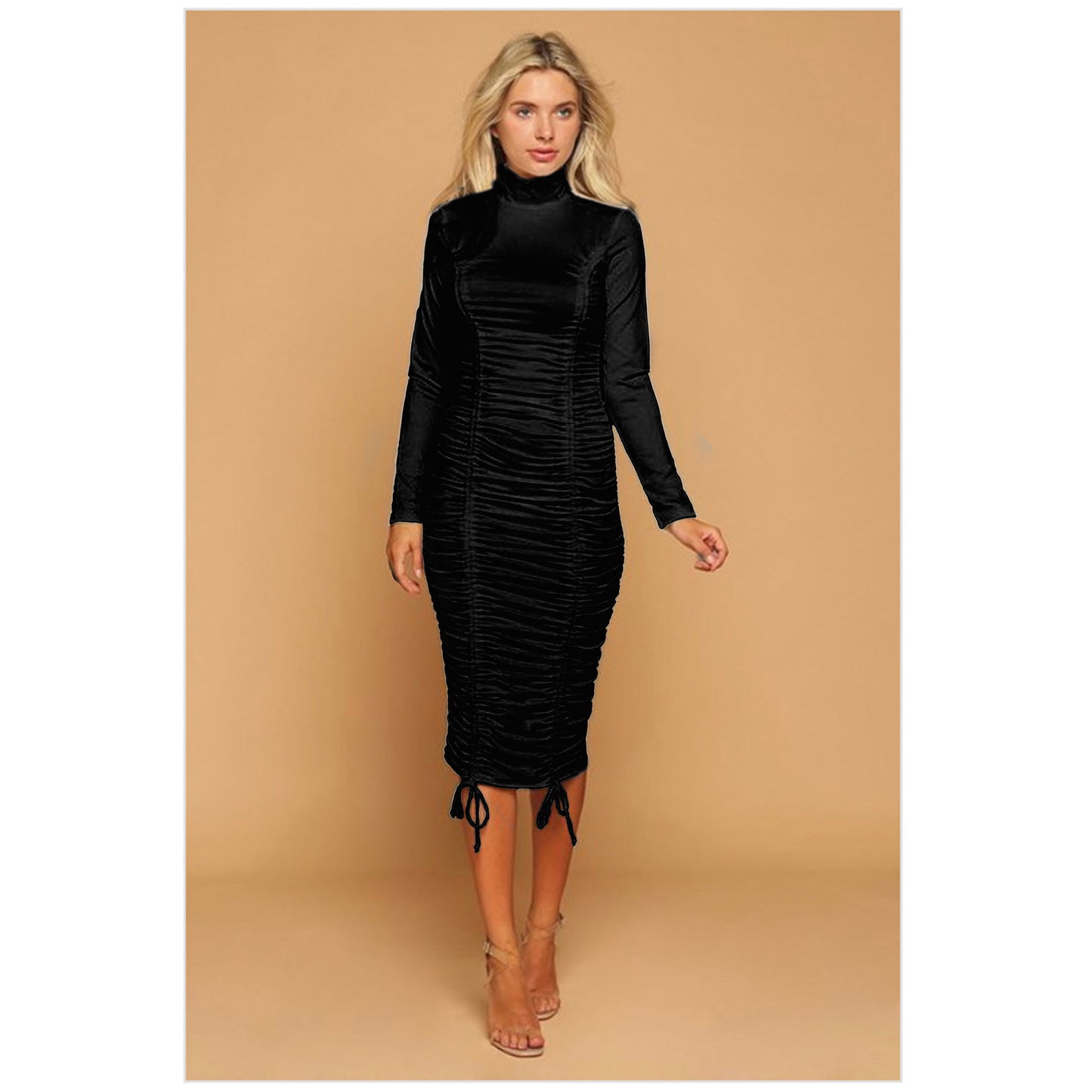 Sophia Ruched Midi Dress